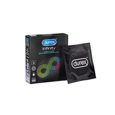Купить durex (дюрекс) презервативы infinity гладкие с анестетиком (вариант 2) 3шт в Заволжье