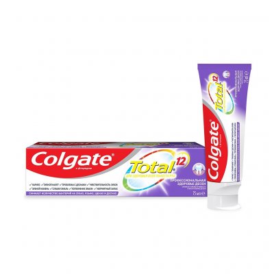 Купить колгейт (colgate) зубная паста total 12 pro-здоровье десен, 75мл в Заволжье