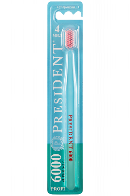 Купить президент (president) зубная щетка profi super soft 6000 супермягкая, 1 шт в Заволжье