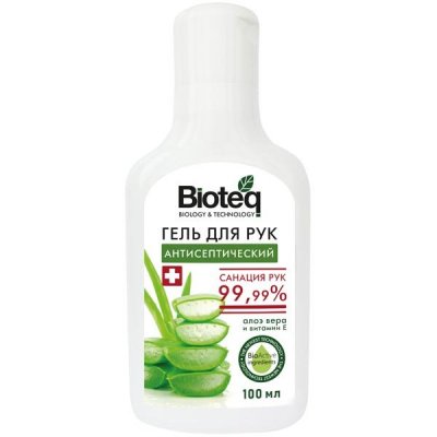 Купить bioteq (биотек) гель для рук антисептический с экстрактом алоэ вера и витамином е, 170 мл в Заволжье