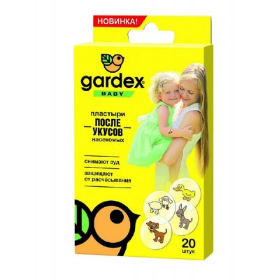 Купить пластырь gardex baby (гардекс) после укусов насекомых, 20 шт в Заволжье