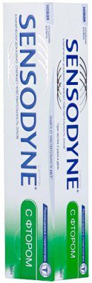 Купить сенсодин (sensodyne) зубная паста фтор, 50мл (глаксосмиткляйн, соединенное королевство великобритании и северной ирландии) в Заволжье