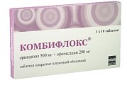 Купить комбифлокс, таблетки, покрытые пленочной оболочкой 500мг+200мг, 10 шт в Заволжье