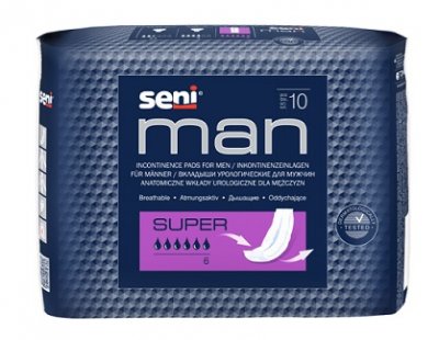 Купить seni men (сени мэн) вкладыши урологические для мужчин супер 10шт в Заволжье