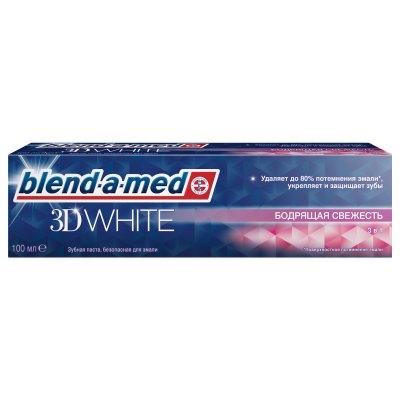 Купить blend-a-med (бленд-а-мед) зубная паста 3д вайт бодрящая свежесть, 100мл в Заволжье