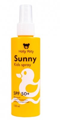 Купить holly polly (холли полли) sunny детский спрей-молочко spf 50+ водостойкий 3+, 150мл в Заволжье
