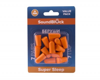 Купить беруши soundblock (саундблок) super sleep пенные, 7 пар в Заволжье