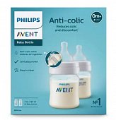 Купить avent (авент) бутылочка для кормления с рождения anti-colic с клапаном airfree 125 мл 2 шт (scy100/02) в Заволжье