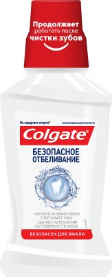 Купить колгейт (colgate) ополаскиватель для полости рта безопасное отбеливание, 250 мл в Заволжье
