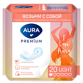 Купить aura premium (аура премиум) прокладки ежедневные ультратонкие light 20шт в индивидуальной упаковке в Заволжье