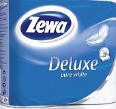 Купить зева (zewa) делюкс бумамага туалетная 3-х слойная белая, рулон 4шт в Заволжье