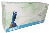 Купить перчатки sfm смотровые нестерильные нитриловые неопудрен текстурир размер s, 25 пар, голубые в Заволжье