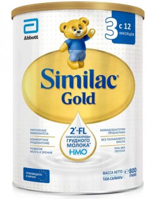 Купить симилак (similac) gold 3 детское молочко с 12 месяцев, 800г в Заволжье