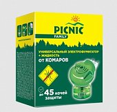 Купить пикник (picnic) family электрофумигатор+жидкость от комаров 45ночей в Заволжье