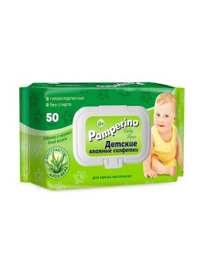 Купить pamperino (памперино) салфетки влажные детские, 50 шт в Заволжье
