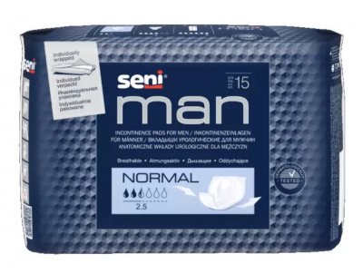 Купить seni men (сени мэн) вкладыши урологические для мужчин нормал 15шт в Заволжье