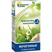 Купить травяной сбор здоровый выбор №6 мочегонный, фильтр-пакеты 1,5г, 20 шт бад в Заволжье