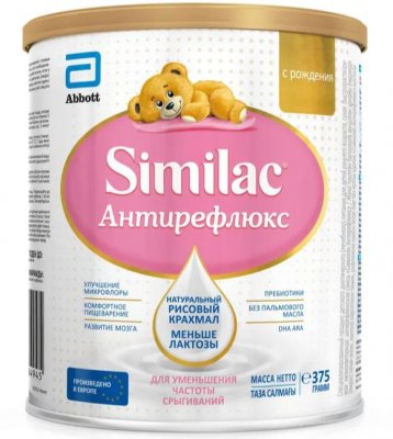 Купить симилак (similac) антирефлюкс, смесь молочная, с рождения 375г в Заволжье