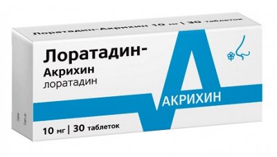 Купить лоратадин-акрихин, таблетки 10мг, 30 шт от аллергии в Заволжье